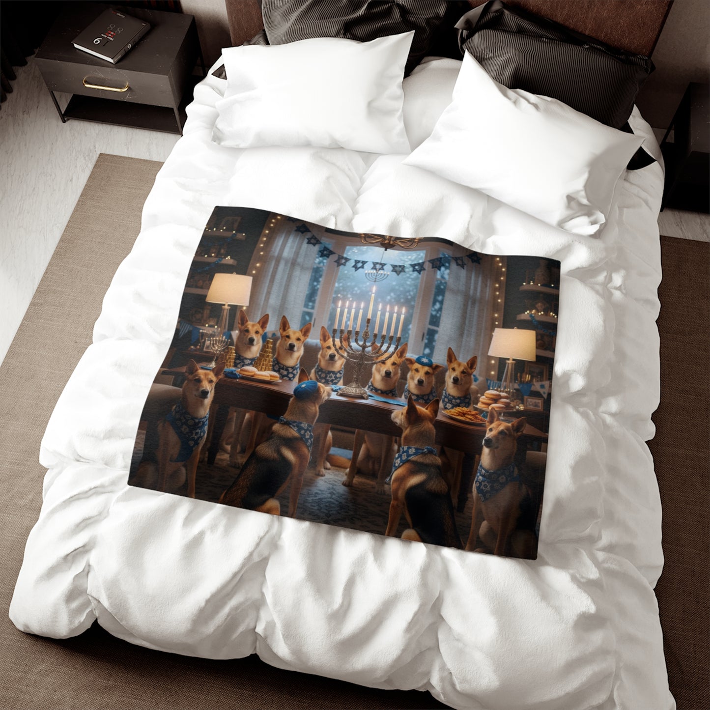 Hanukkah Canann Dog Blanket