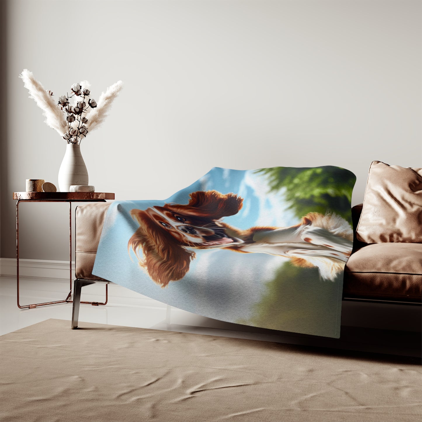 Welsh Springer Spaniel Sweatshirt Blanket