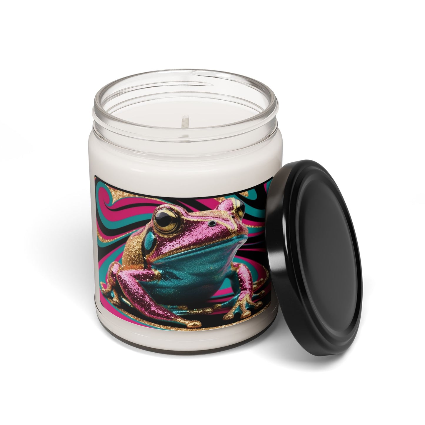 Glittery Psychedelic Frog- Scented Soy Candle, 9oz