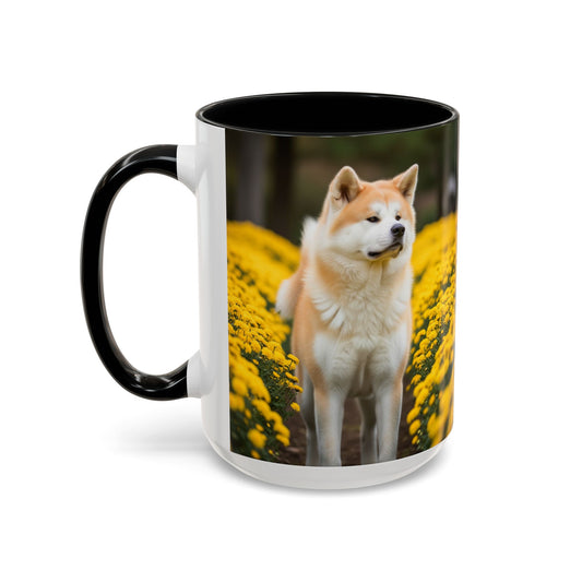 Japanese Akitainu Accent Coffee Mug - Perfect Gift for Dog Lovers