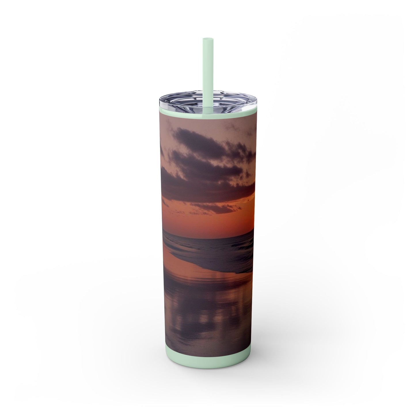 Brilliant Sunrise Skinny Tumbler with Straw, 20oz