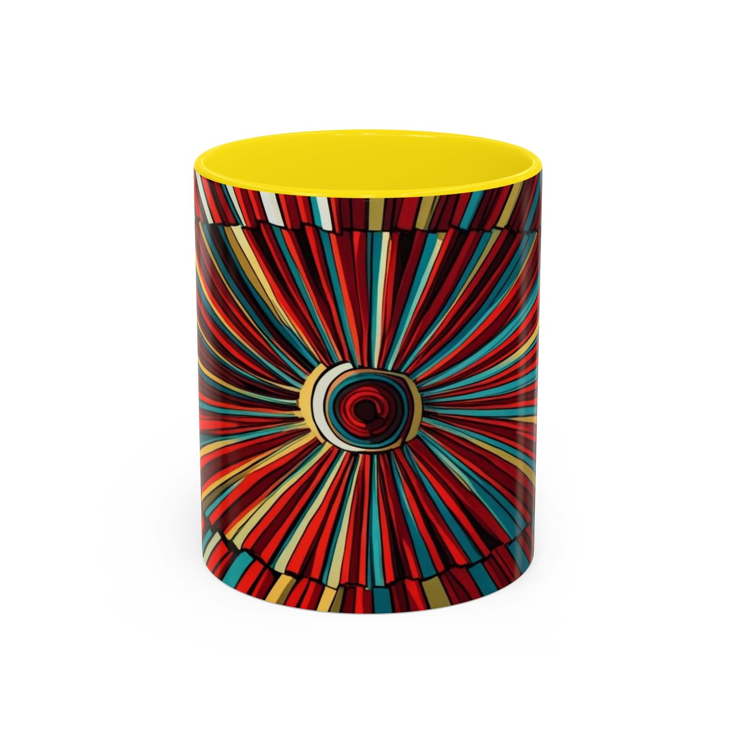 Optical Illusion Accent Mug – Ceramic Coffee Cup