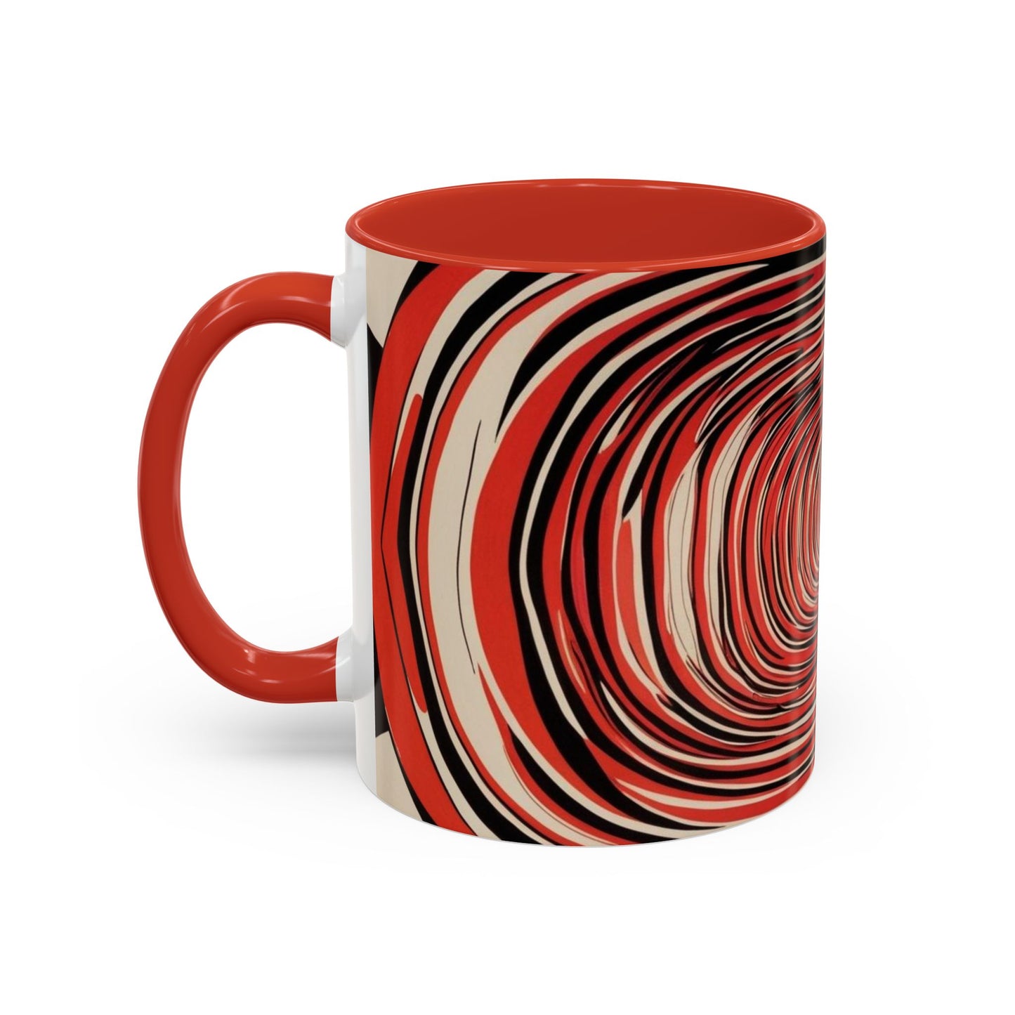 Optical Illusion Accent Mug – Ceramic Coffee Cup