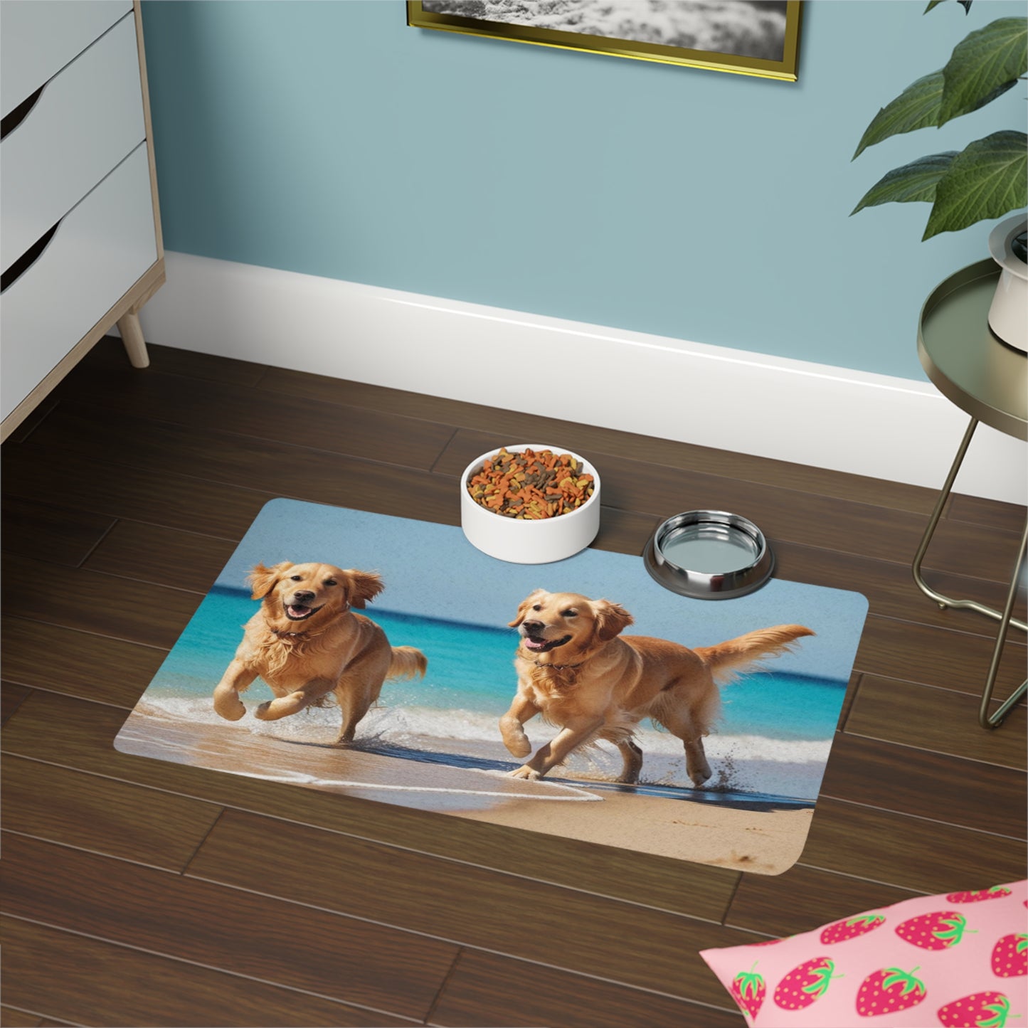 Pet Food Mat (12x18) - Beach Dogs