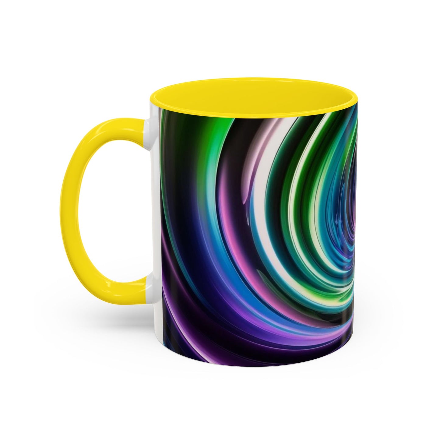 Optical Illusion Accent Mug – Ceramic Coffee Cup