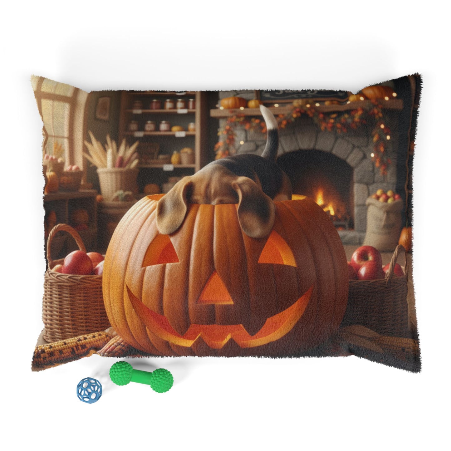 Halloween Pumpkin Jack-O'-Lantern Pet Bed