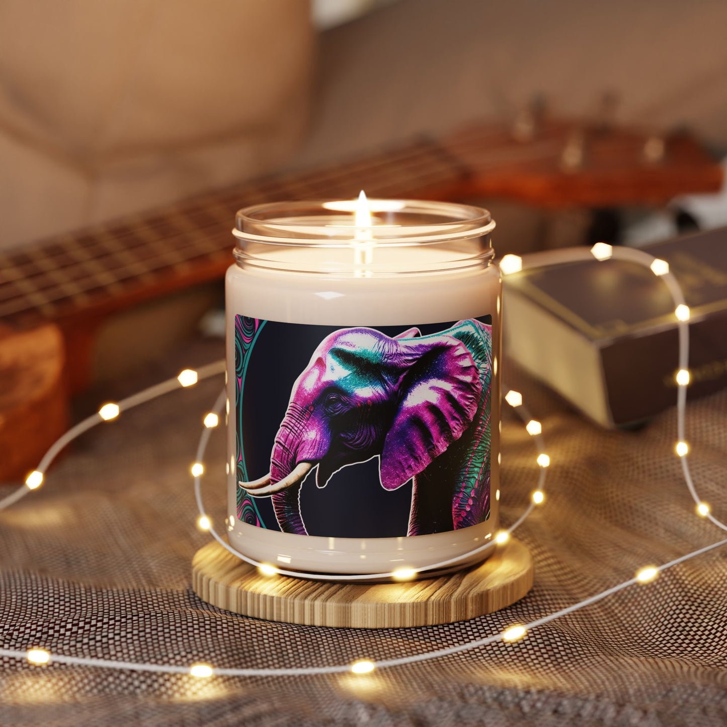 Psychedelic Elephant- Scented Soy Candle, 9oz