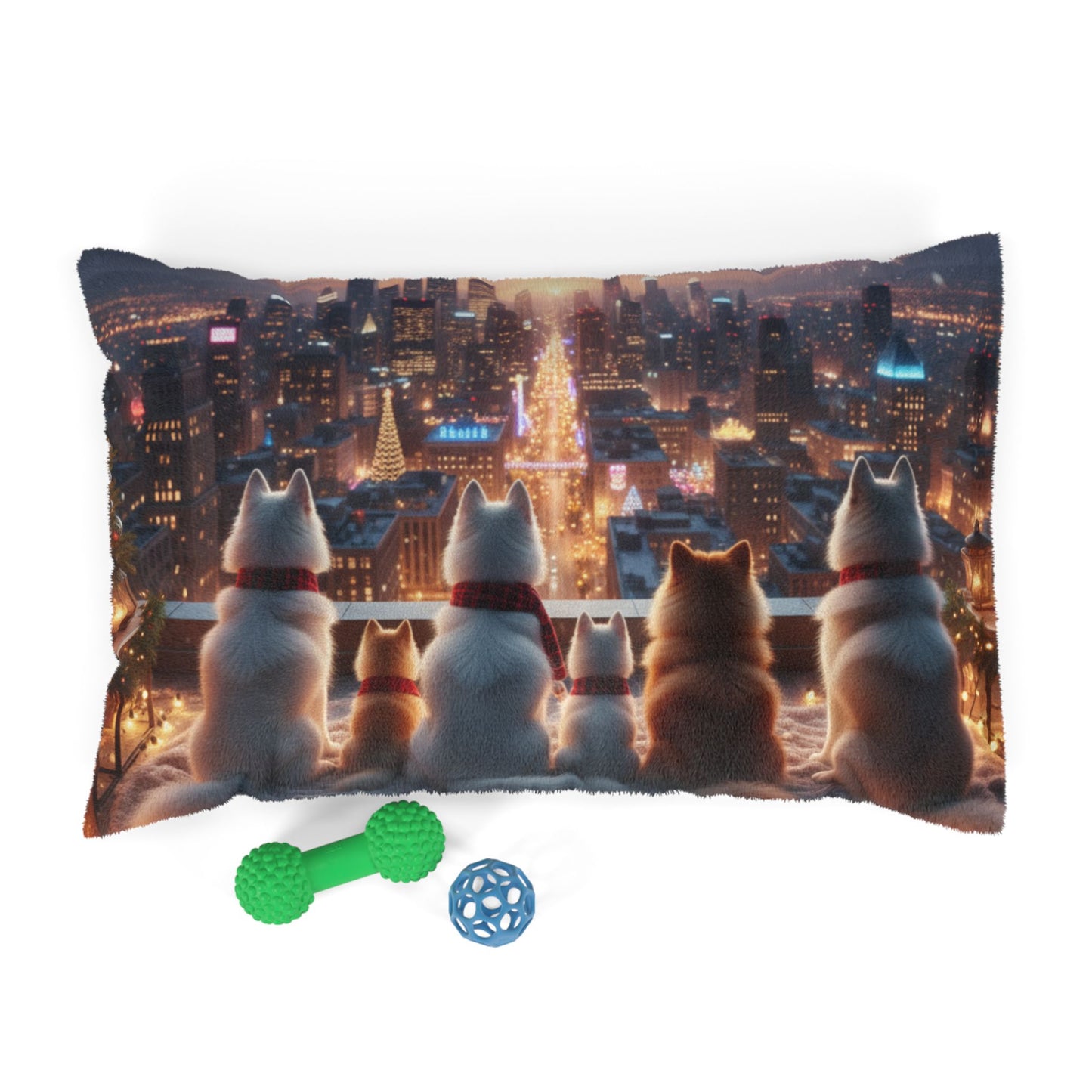 Holiday Nightscape City Lights Pet Bed