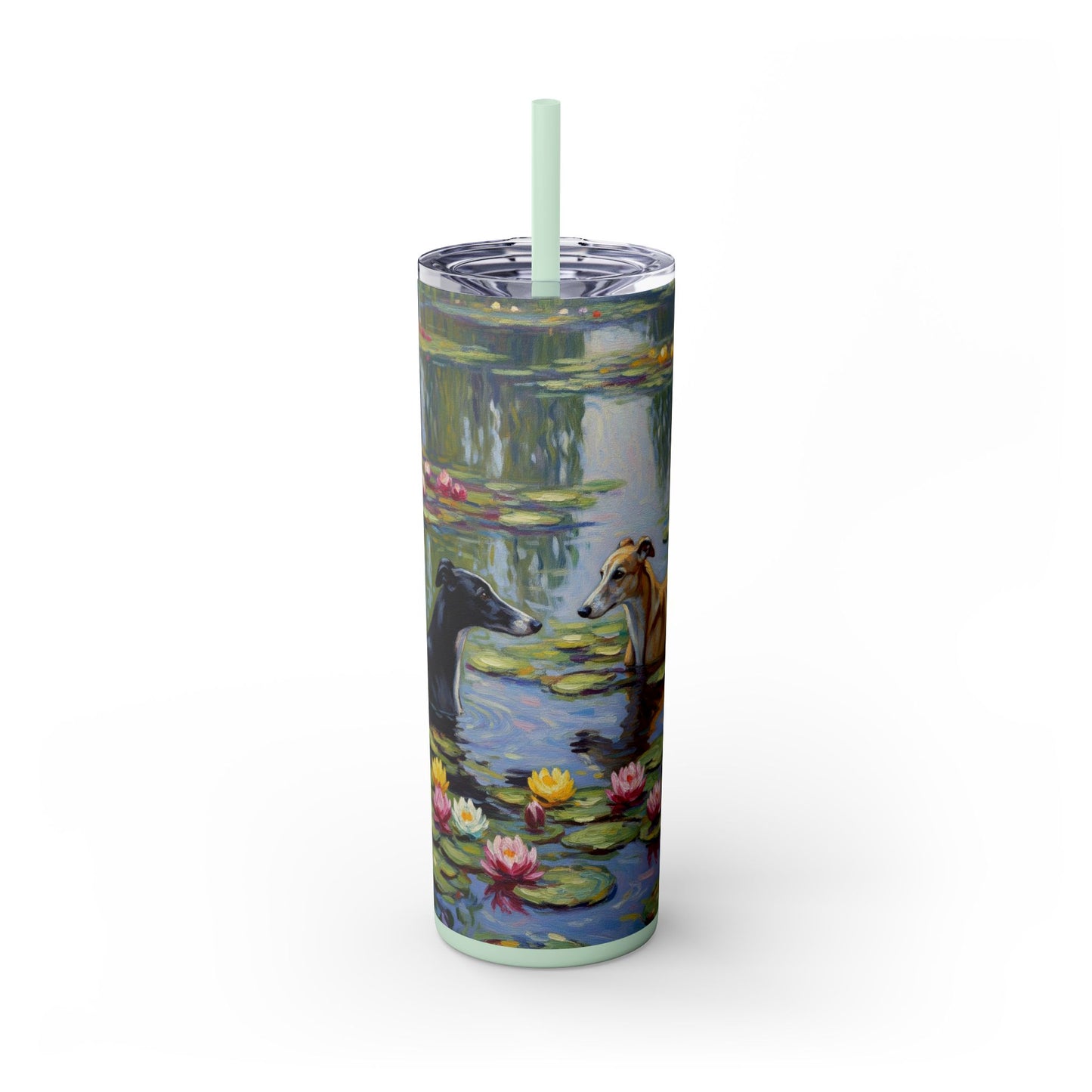 Vaso para galgos con pajita, 20 oz