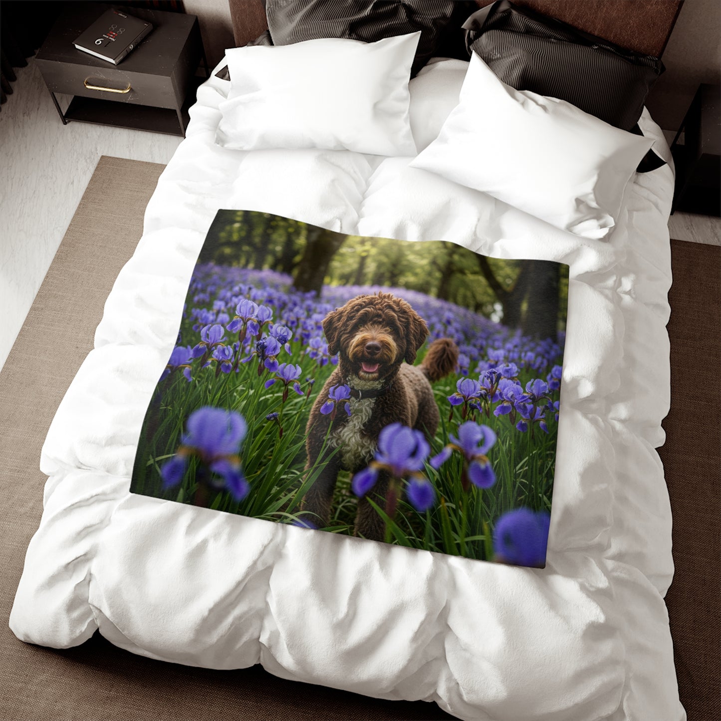 Couverture sweat-shirt avec chien d'eau portugais