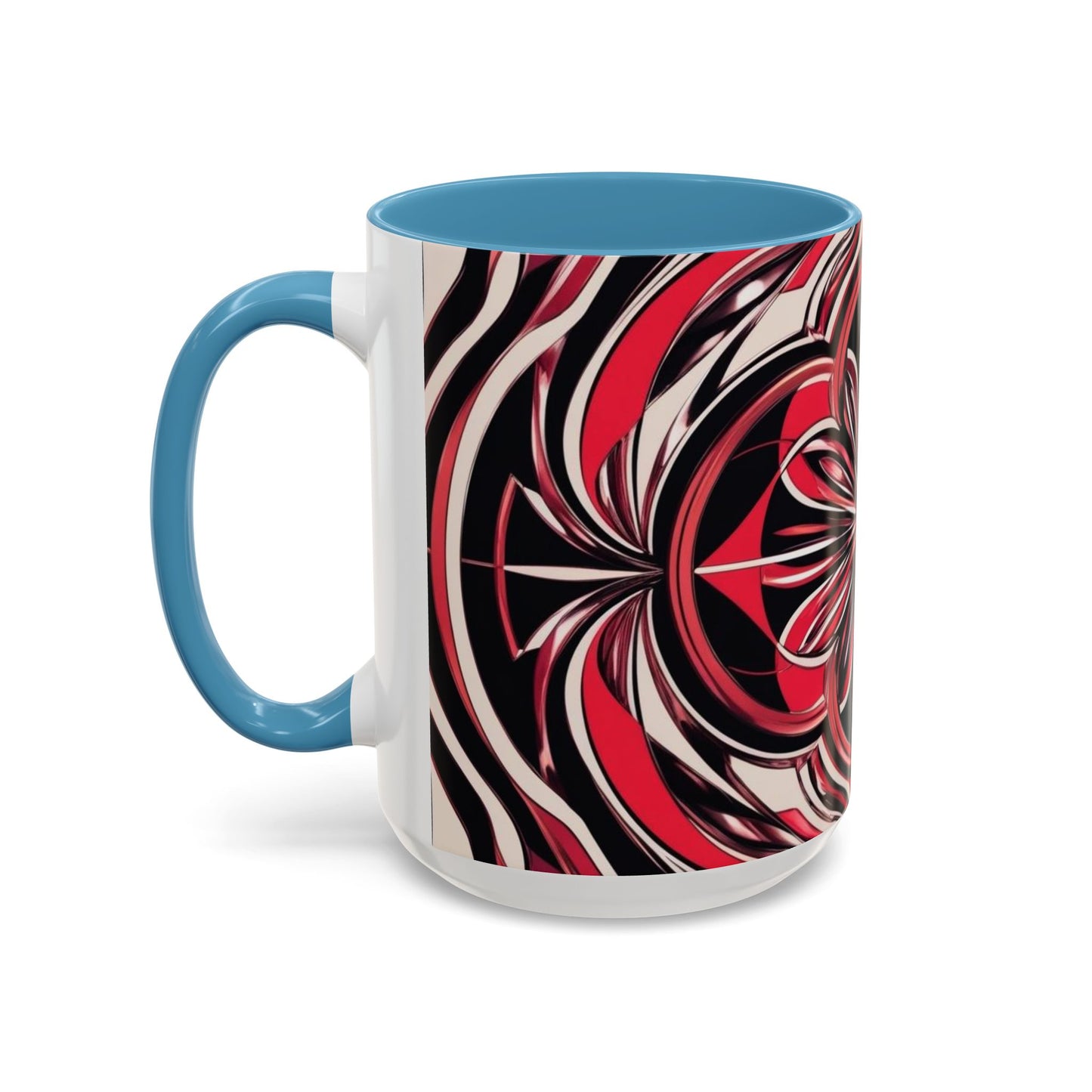 Optical Illusion Accent Mug – Ceramic Coffee Cup