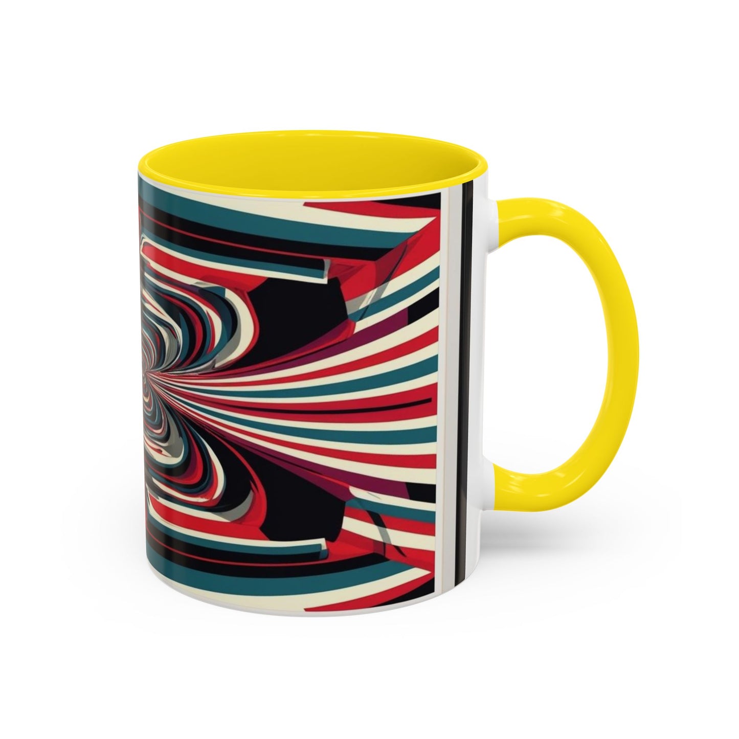 Optical Illusion Accent Mug – Ceramic Coffee Cup