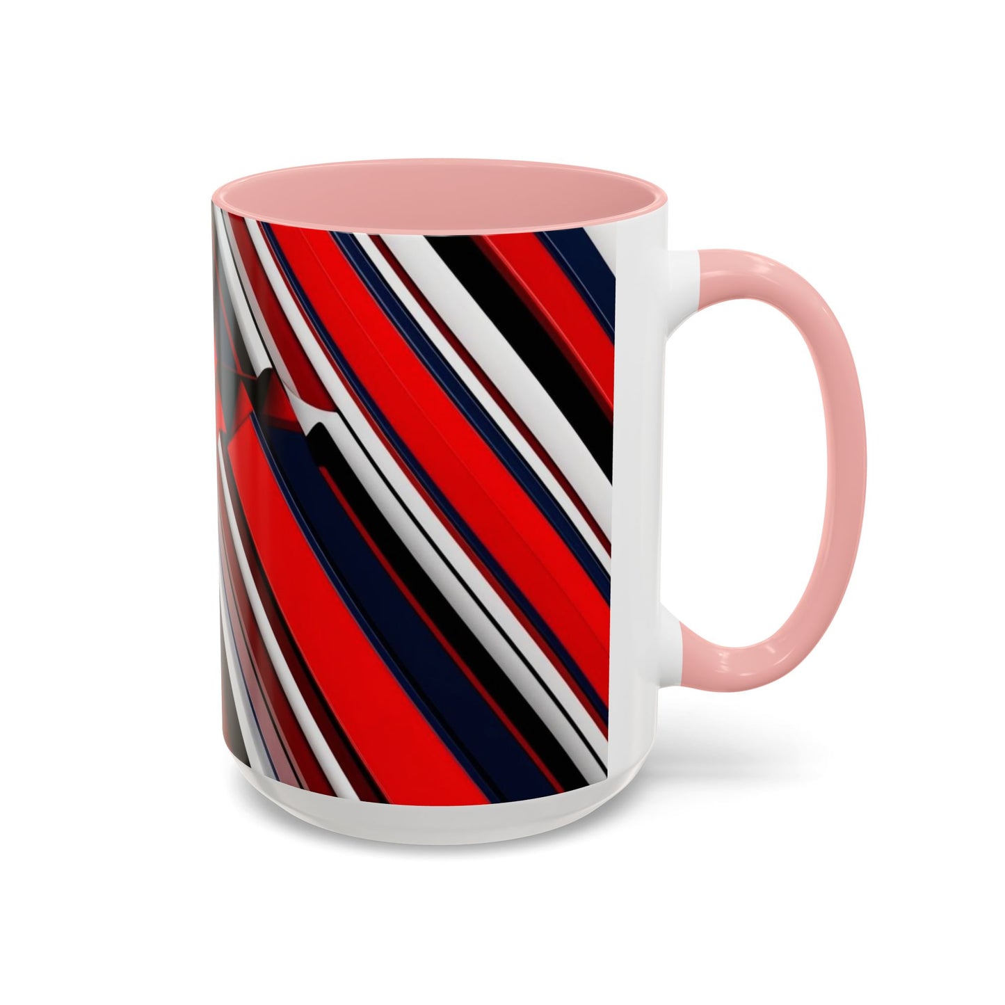 Optical Illusion Accent Mug – Ceramic Coffee Cup