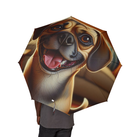 Puggle Semi-Automatic Foldable Umbrella