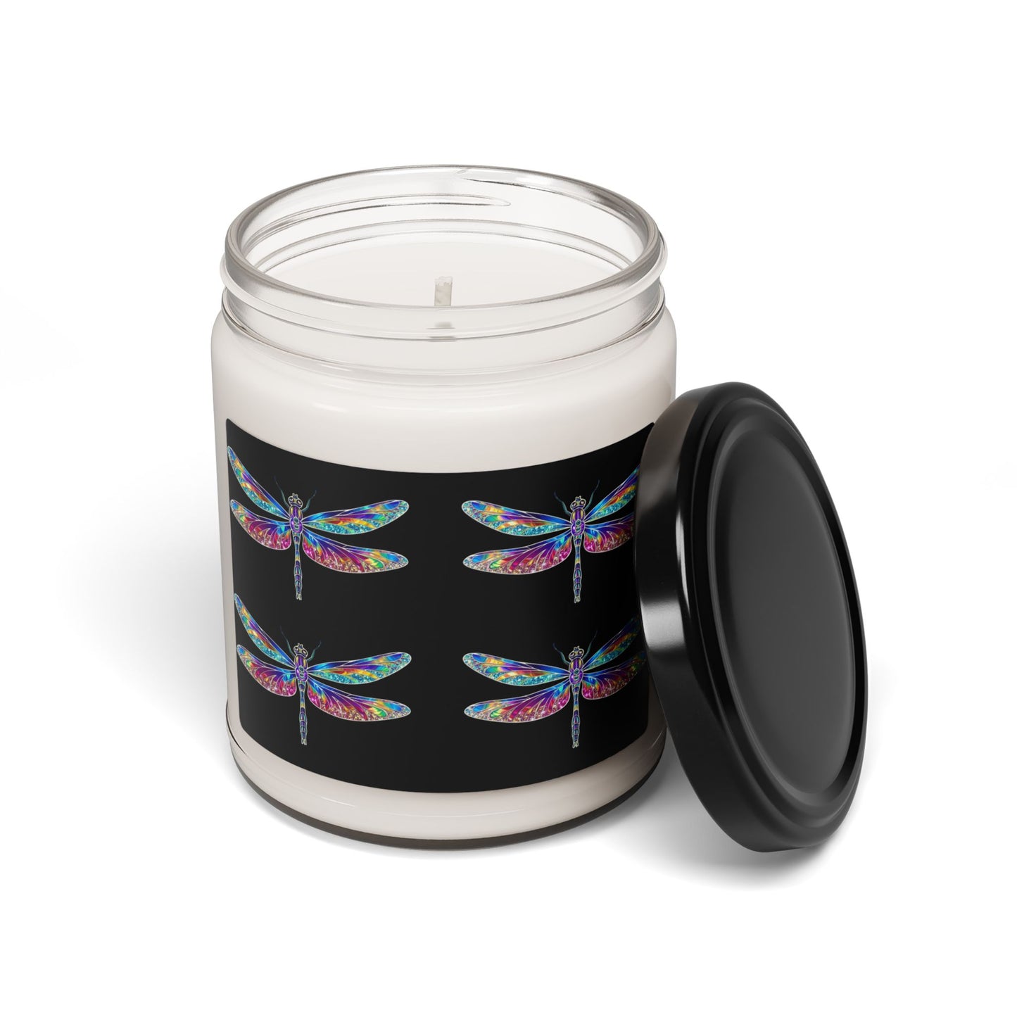 Glittery Psychedelic Dragonfly- Scented Soy Candle, 9oz