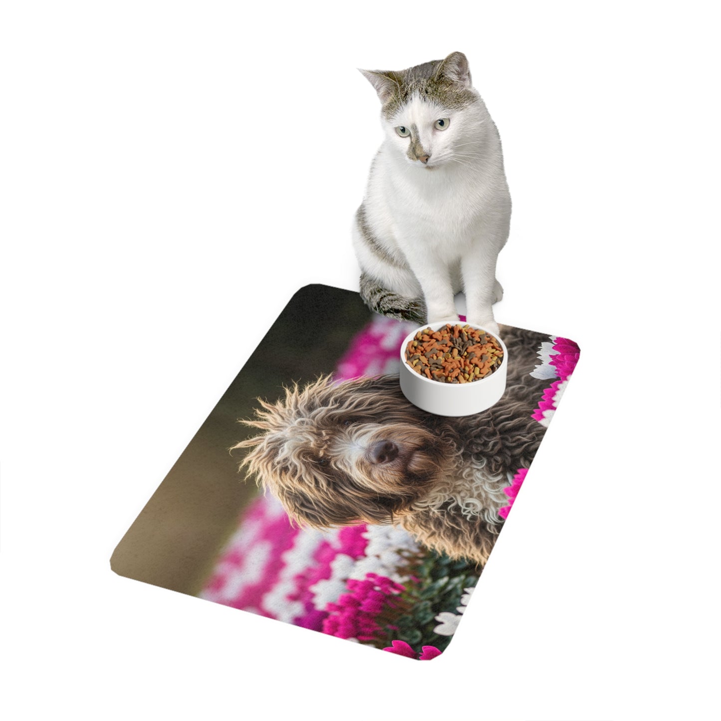 Pet Food Mat (12x18) - Bergamasco Sheepdog
