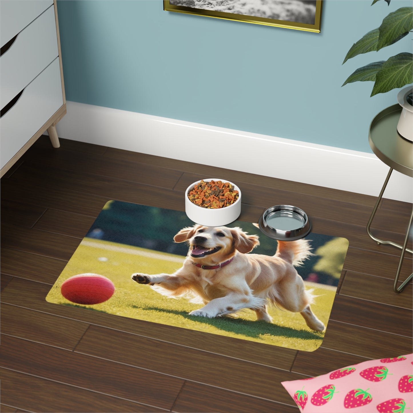 Pet Food Mat (12x18) - Flat Coated Retriever