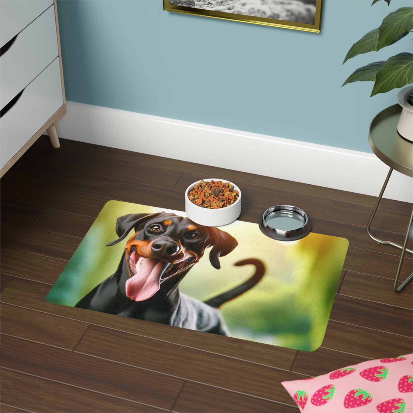 Pet Food Mat (12x18) - Doberman