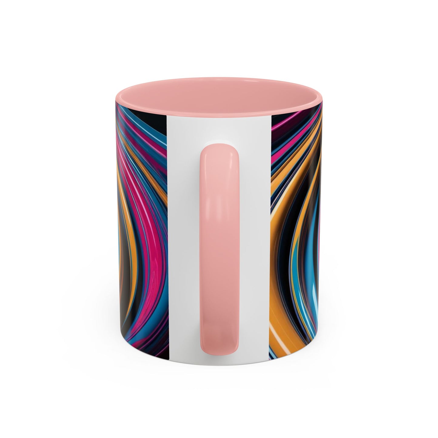 Optical Illusion Accent Mug – Ceramic Coffee Cup