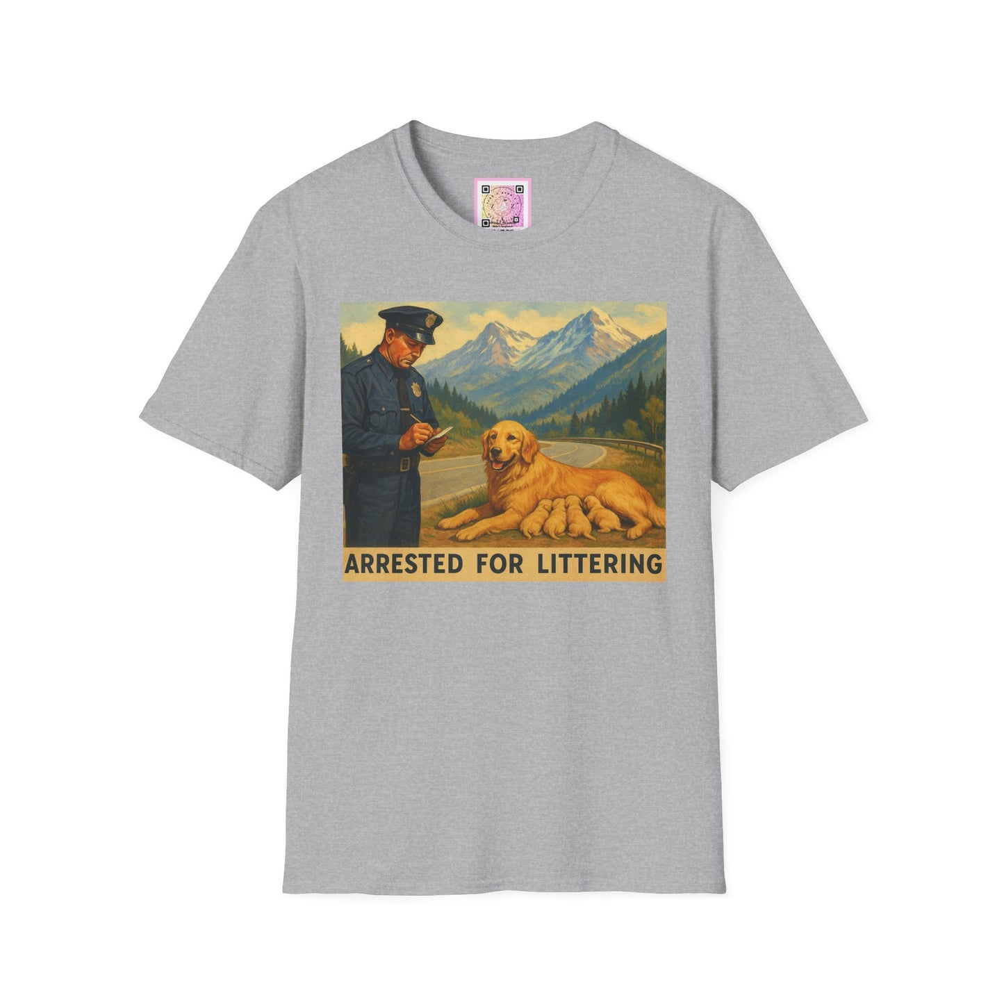 "Arrested for Littering" Retro Tee Shirt
