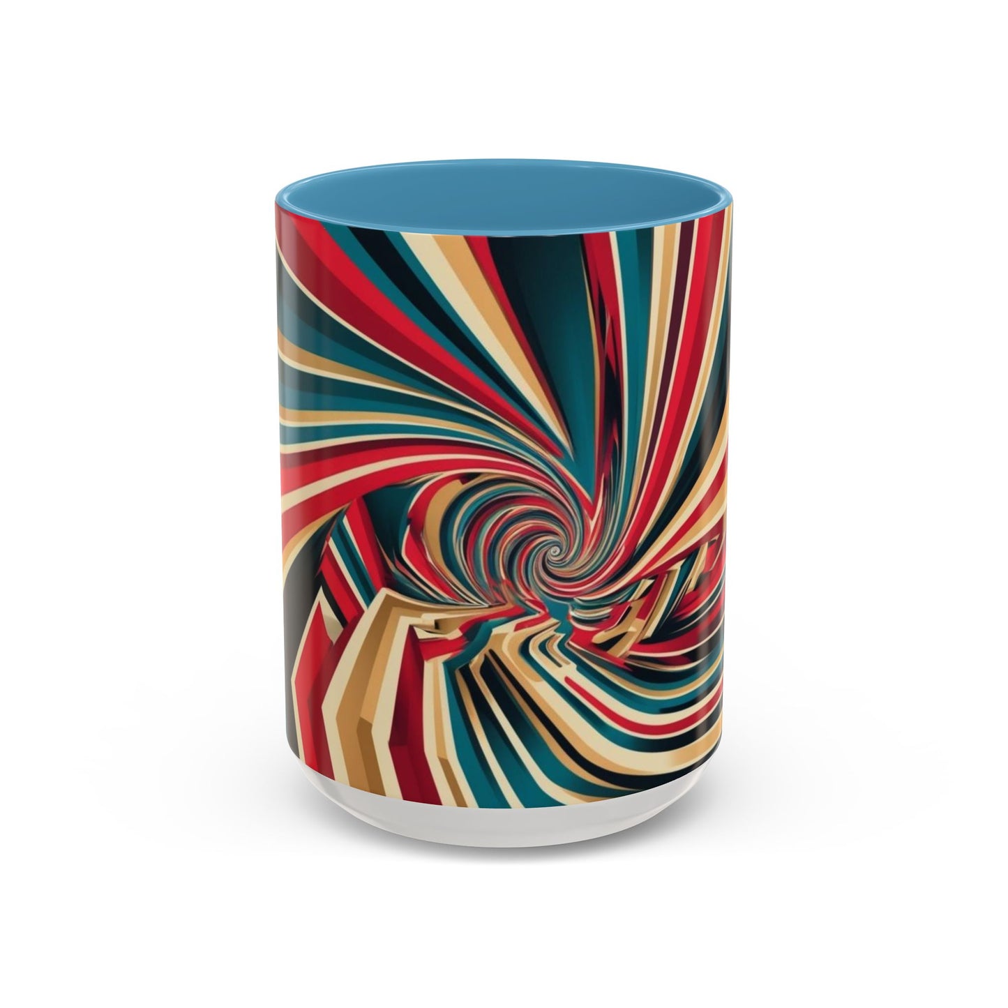Optical Illusion Accent Mug – Ceramic Coffee Cup