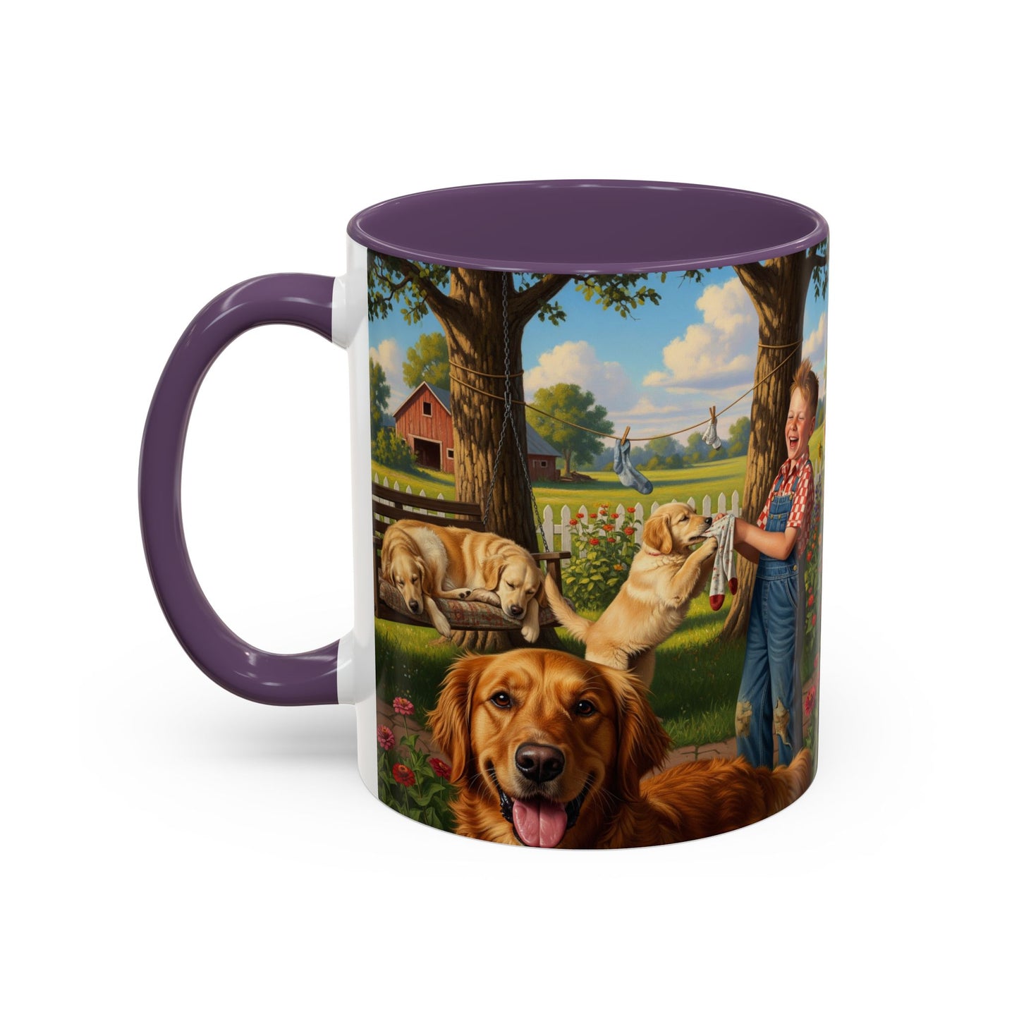 Golden Retriever Accent Coffee Mug - Perfect Gift for Dog Lovers