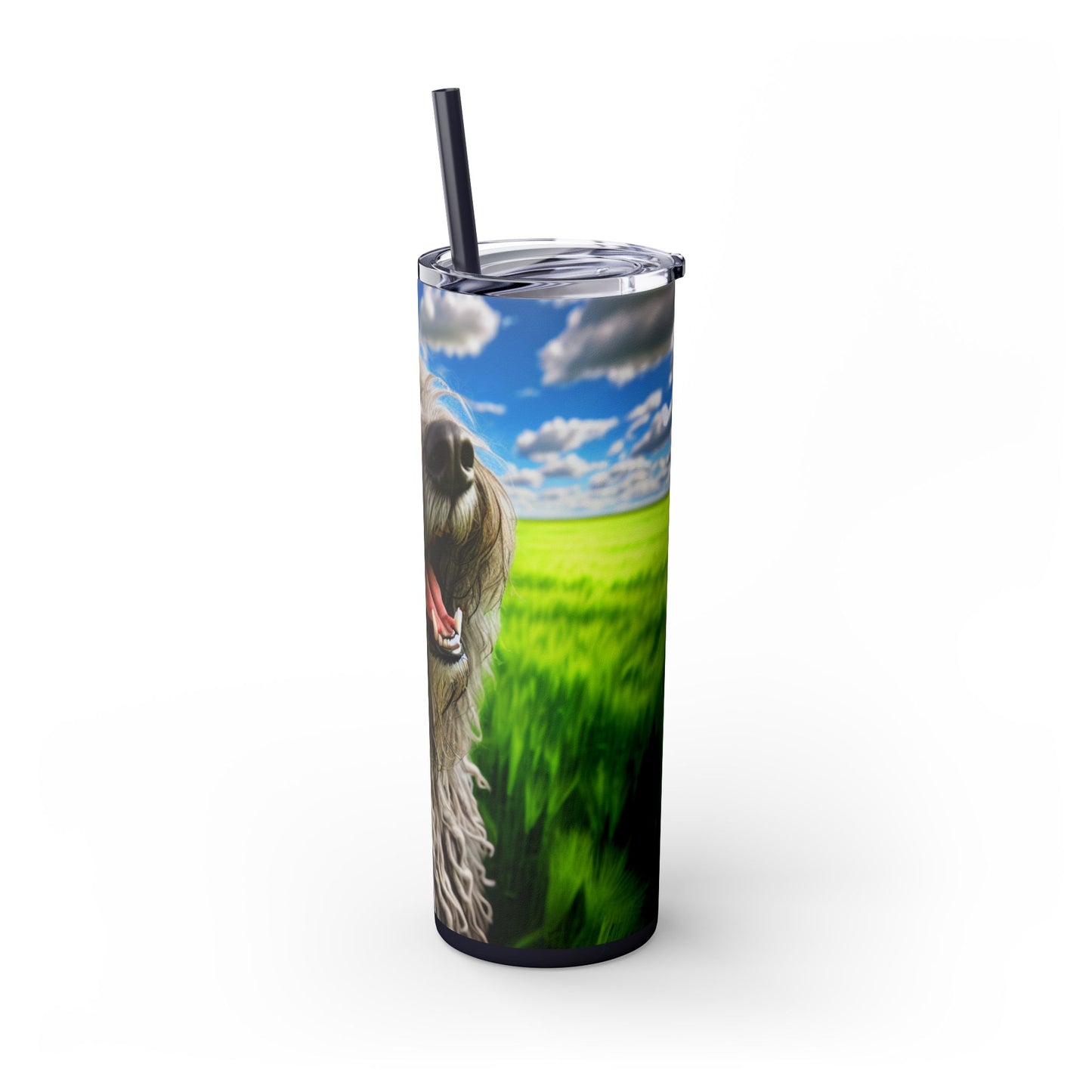Bergamasco Shepherd Dog Tumbler with Straw, 20oz