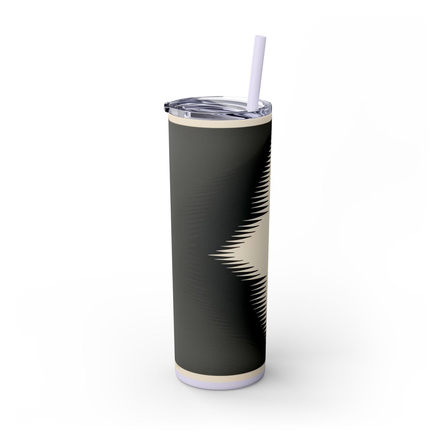 Optical Illusion Skinny Tumbler with Straw, 20oz