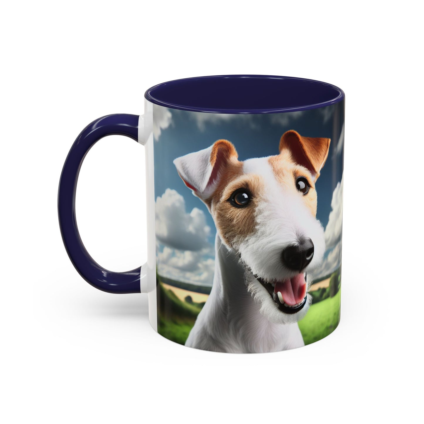 Taza de café con diseño de Fox Terrier de pelo liso: el regalo perfecto para los amantes de los perros.