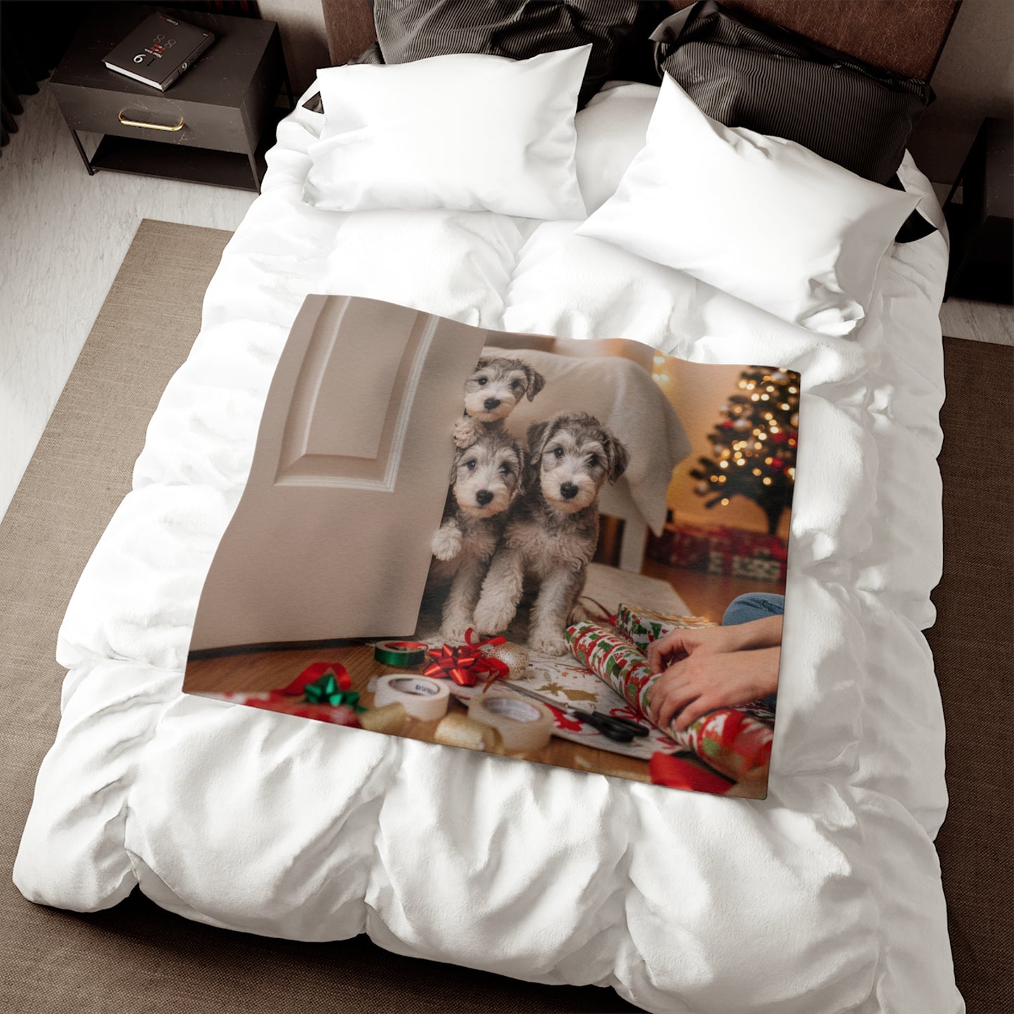 Holiday Puppies Blanket