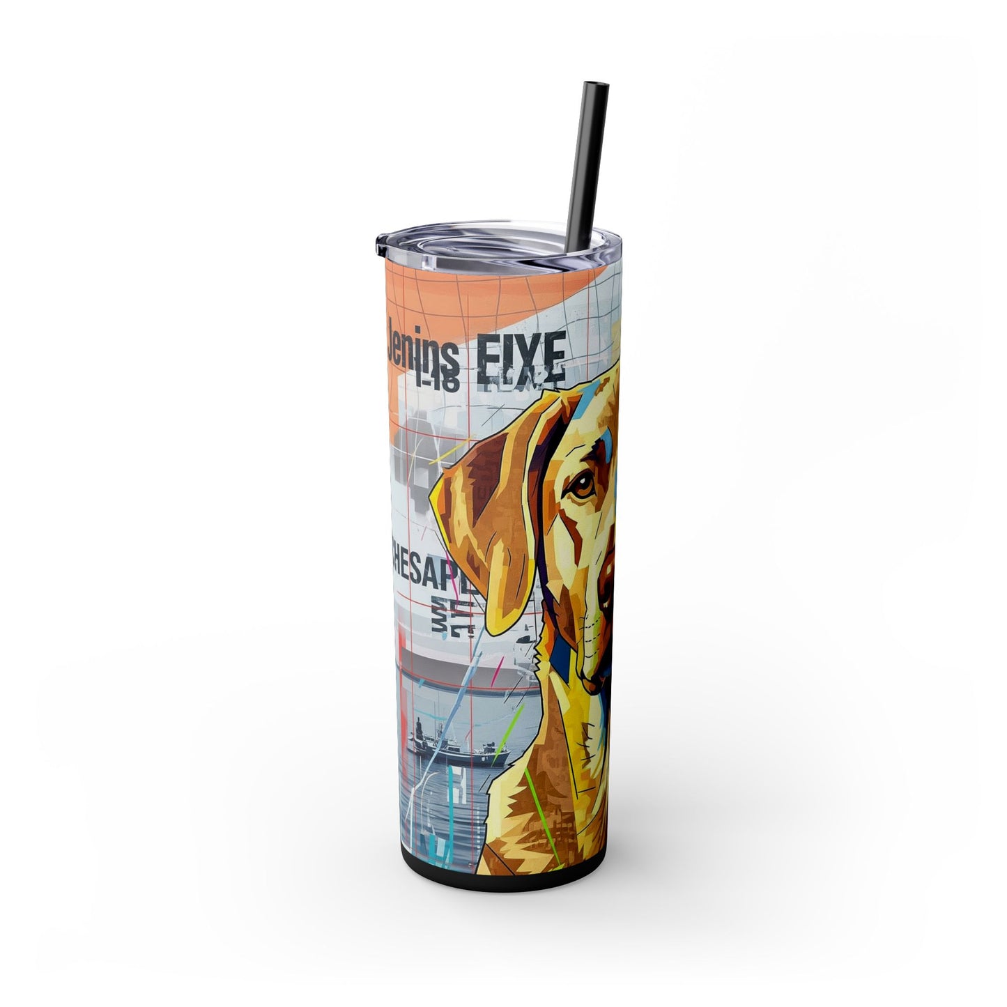 Skinny Tumbler with Straw – 20 oz Stainless Steel Cup