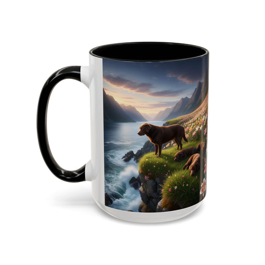 Chocolate Labrador Retriever Accent Mug – Ceramic Coffee Cup