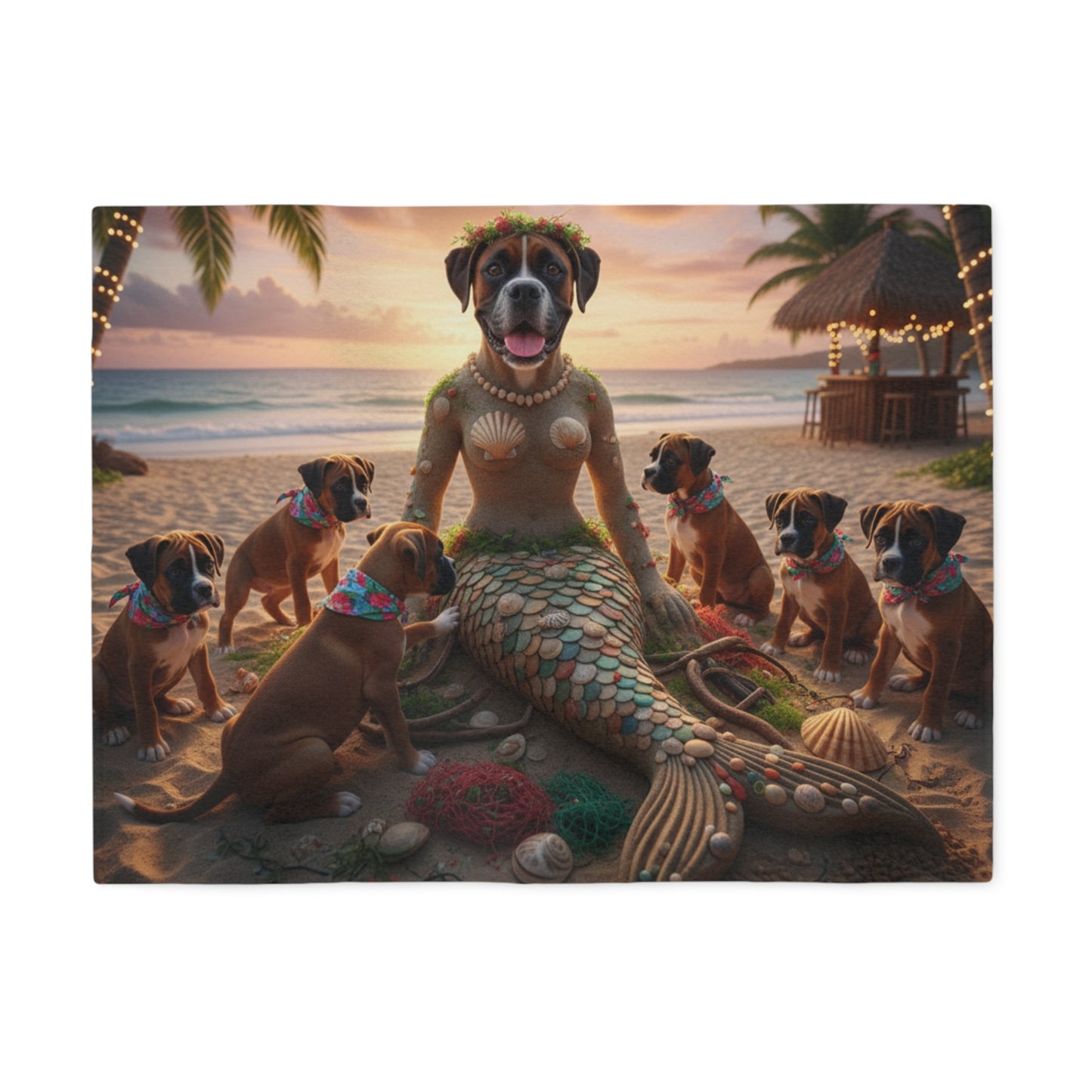 Mermaid Dog Beach Blanket