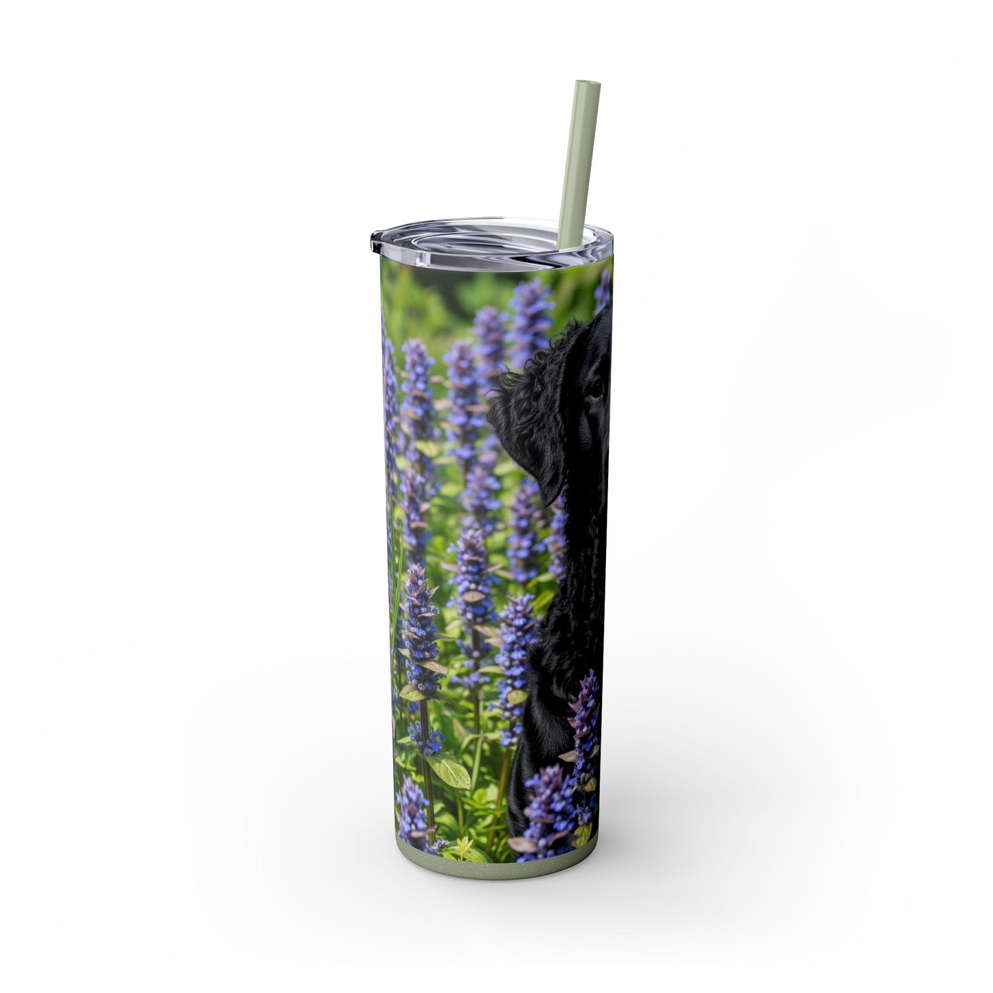 Gobelet isotherme à paille en forme de retriever à poil frisé, 590 ml