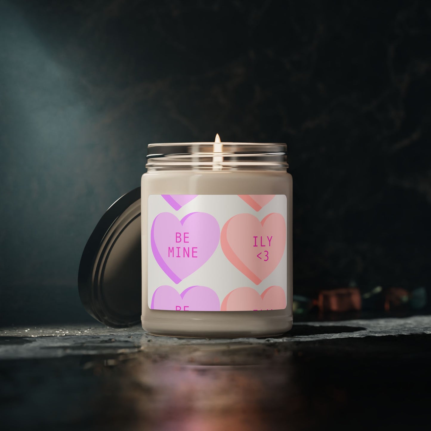 Be Mine I Love You Candy Hearts- Scented Soy Candle, 9oz