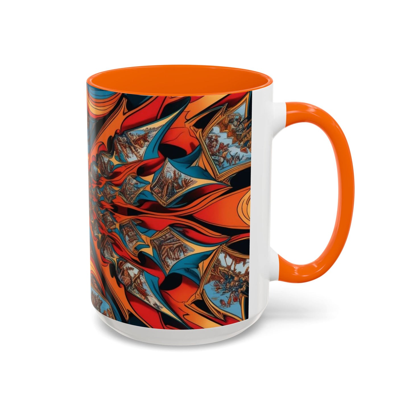 Optical Illusion Accent Mug – Ceramic Coffee Cup