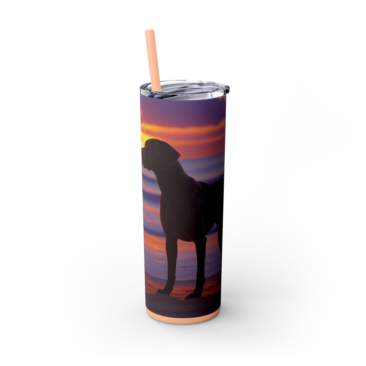 German Shorthaired Pointer Love Skinny Tumbler with Straw, 20oz