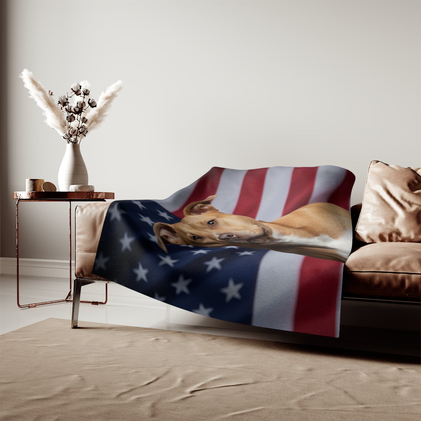 American Pit Bull Terrier Patriotic Blanket