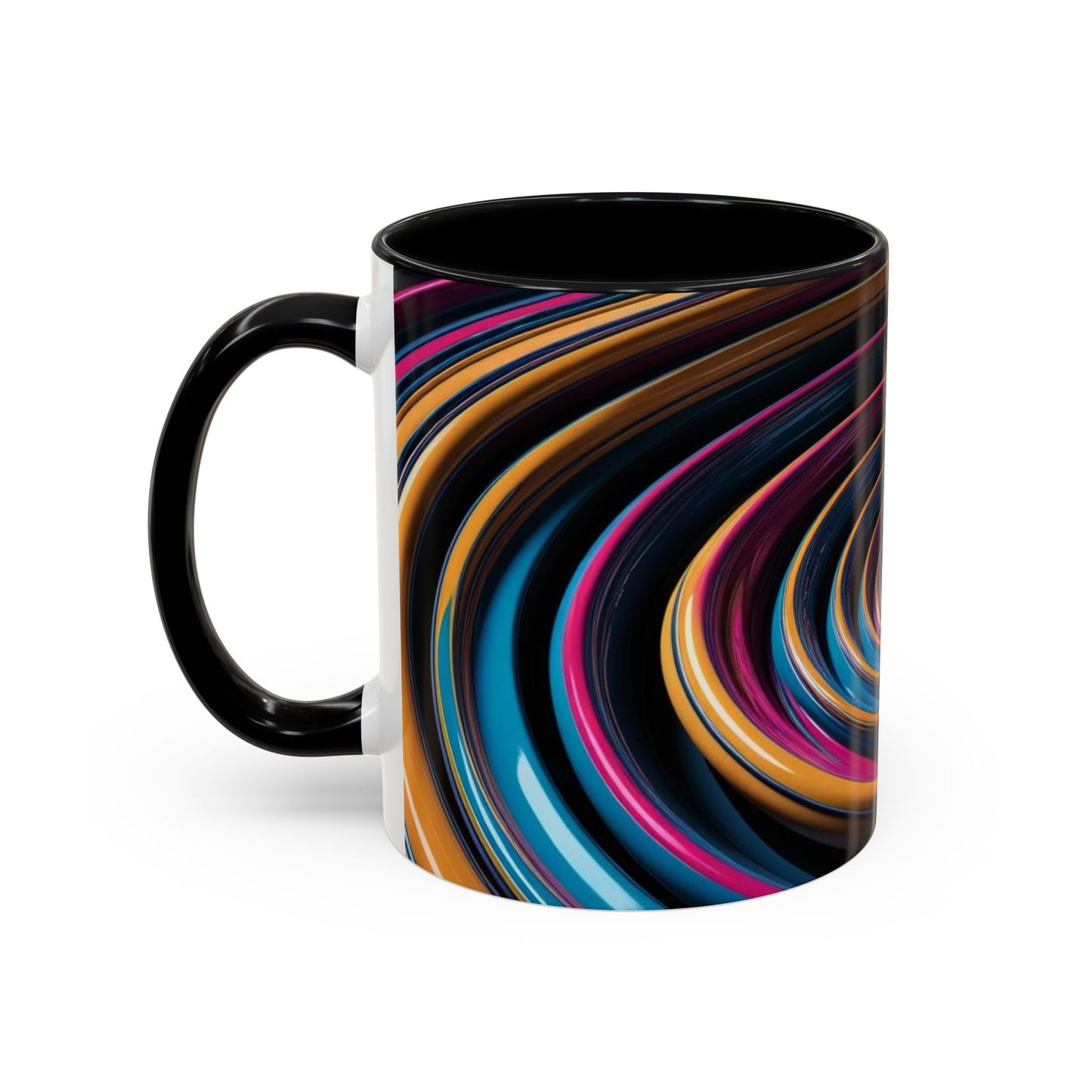 Optical Illusion Accent Mug – Ceramic Coffee Cup