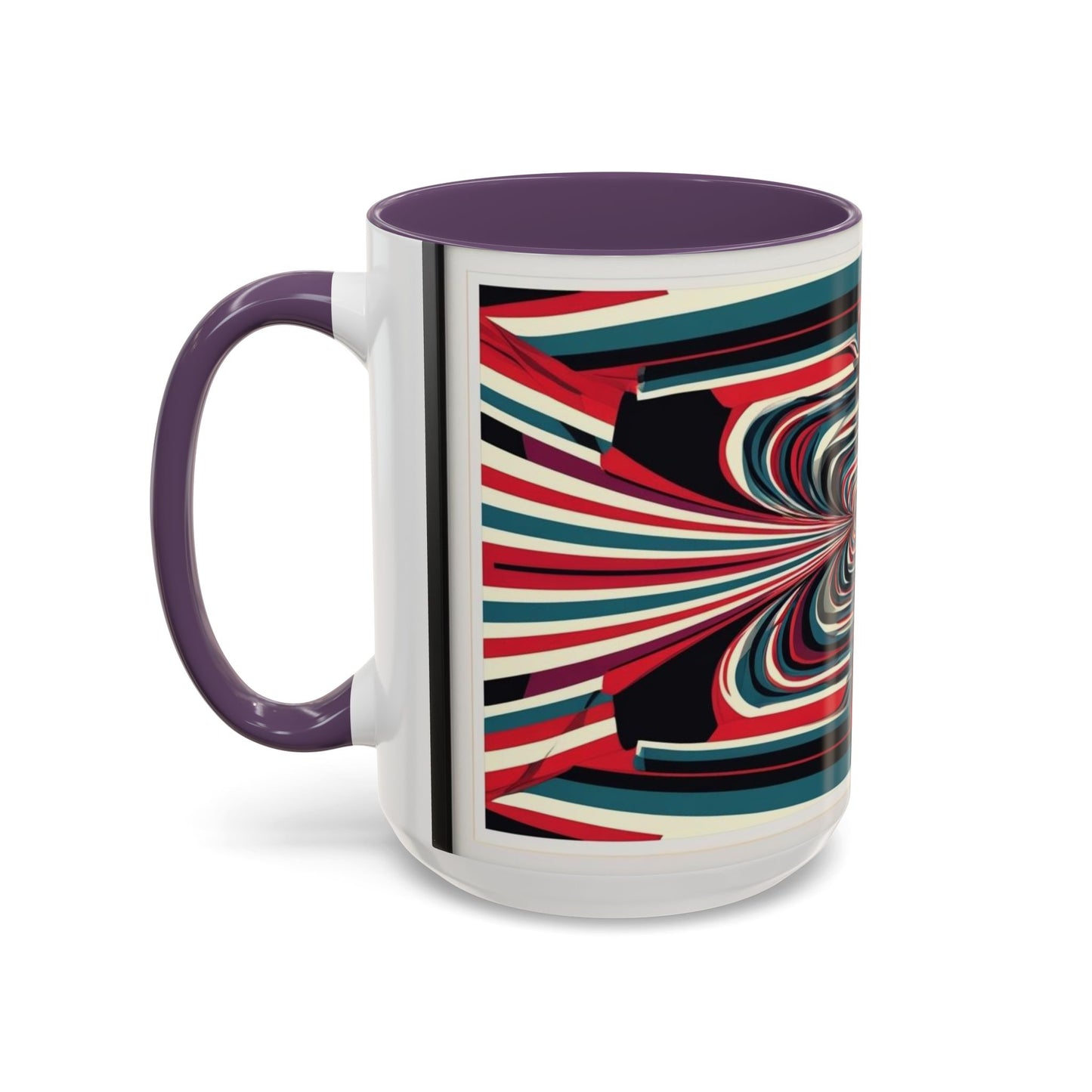 Optical Illusion Accent Mug – Ceramic Coffee Cup