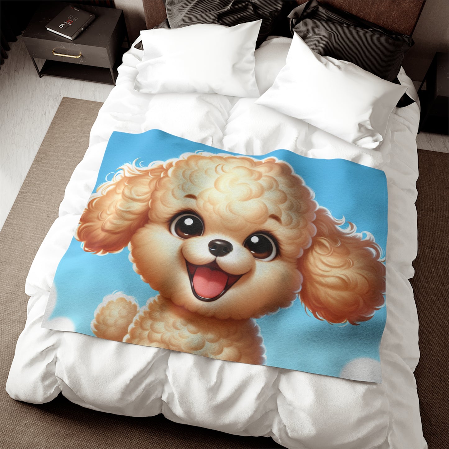 Miniature Poodle Sweatshirt Blanket