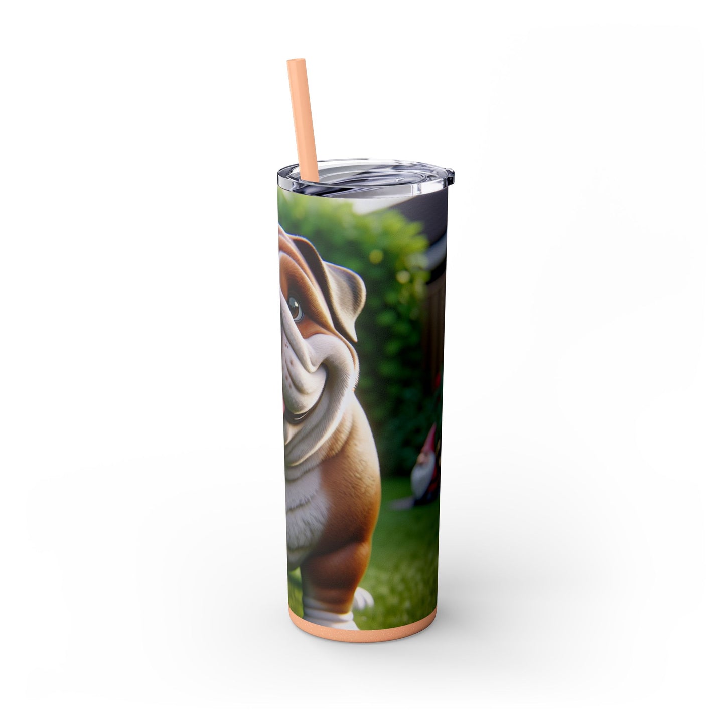Olde English Bulldogge Tumbler with Straw, 20oz