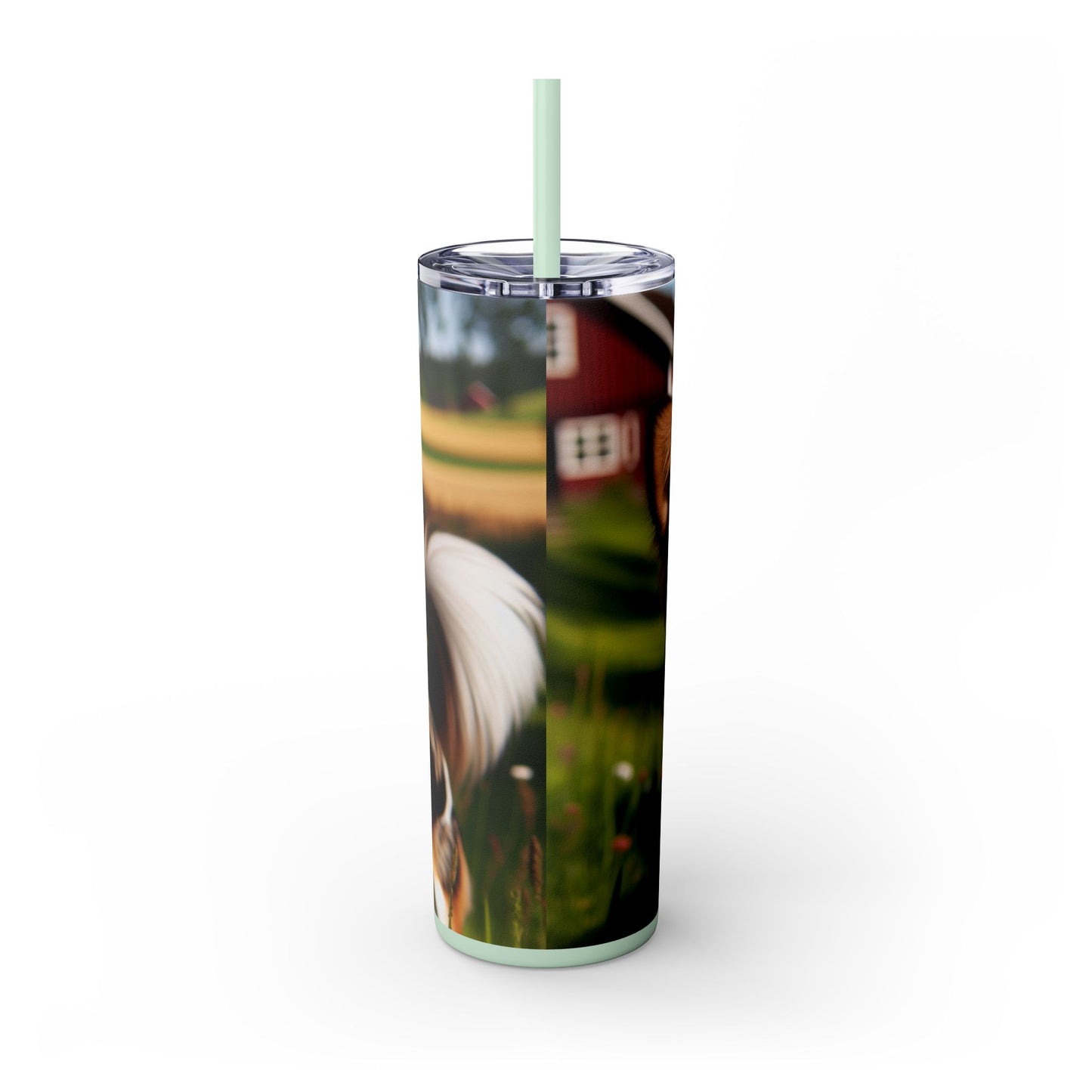 Skinny Tumbler with Straw – 20 oz Stainless Steel Cup