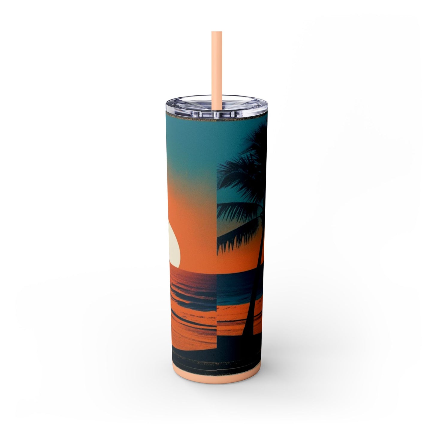 Brilliant Sunrise Skinny Tumbler with Straw, 20oz