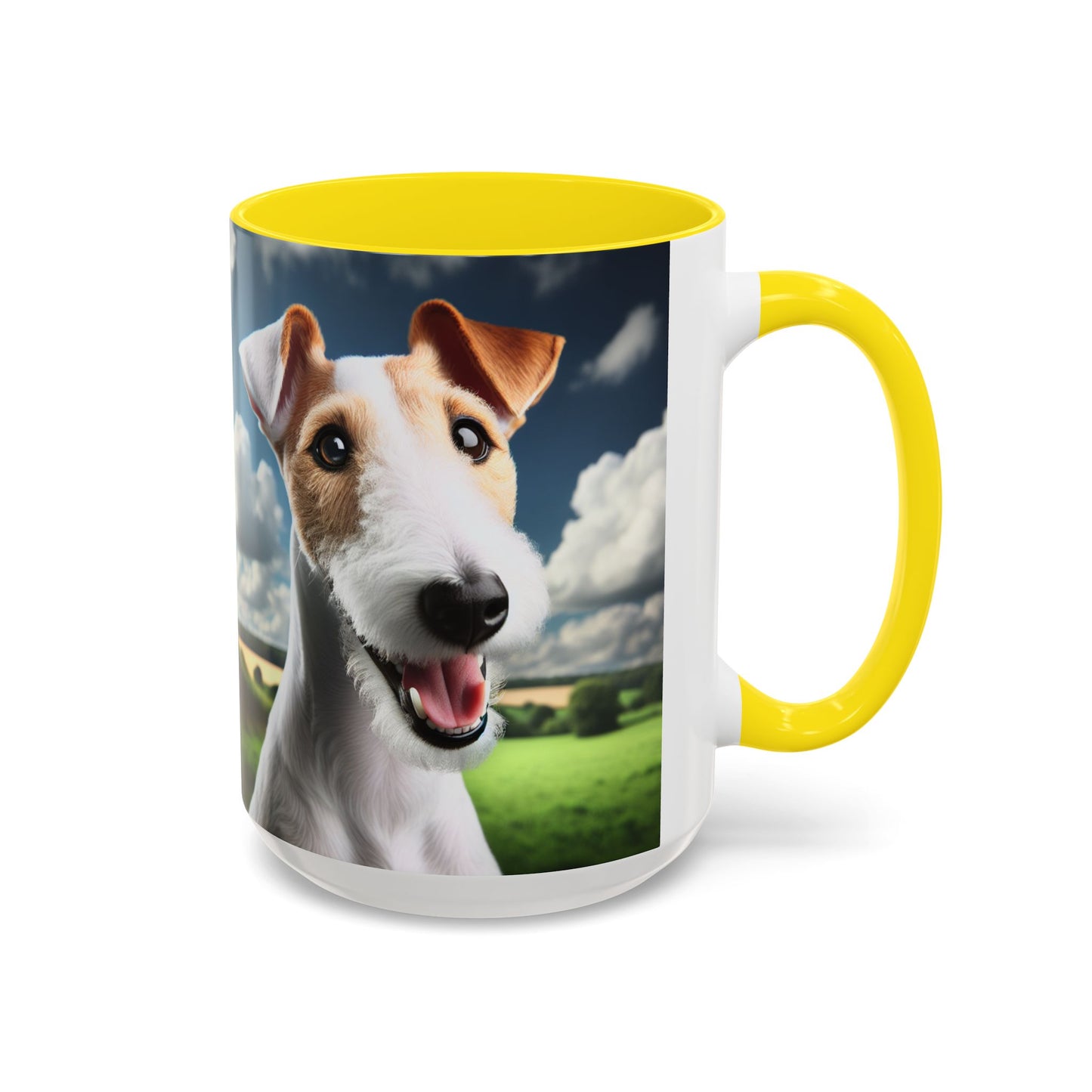 Taza de café con diseño de Fox Terrier de pelo liso: el regalo perfecto para los amantes de los perros.