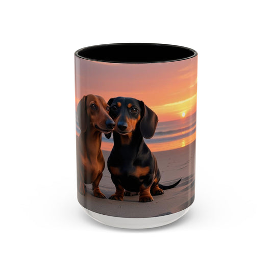 Dachshund Love Accent Coffee Mug - Perfect Gift for Dog Lovers