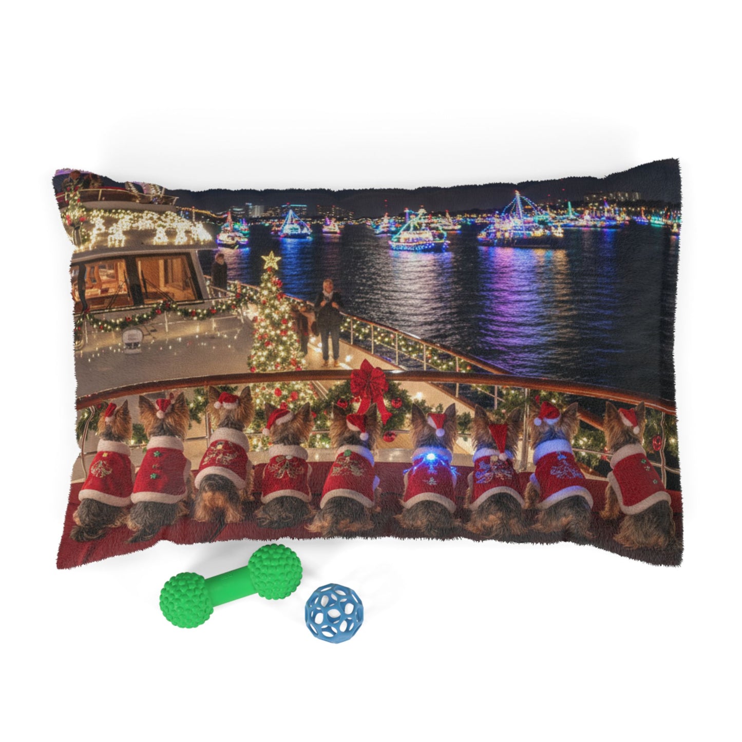 Holiday Boat Parade Pet Bed