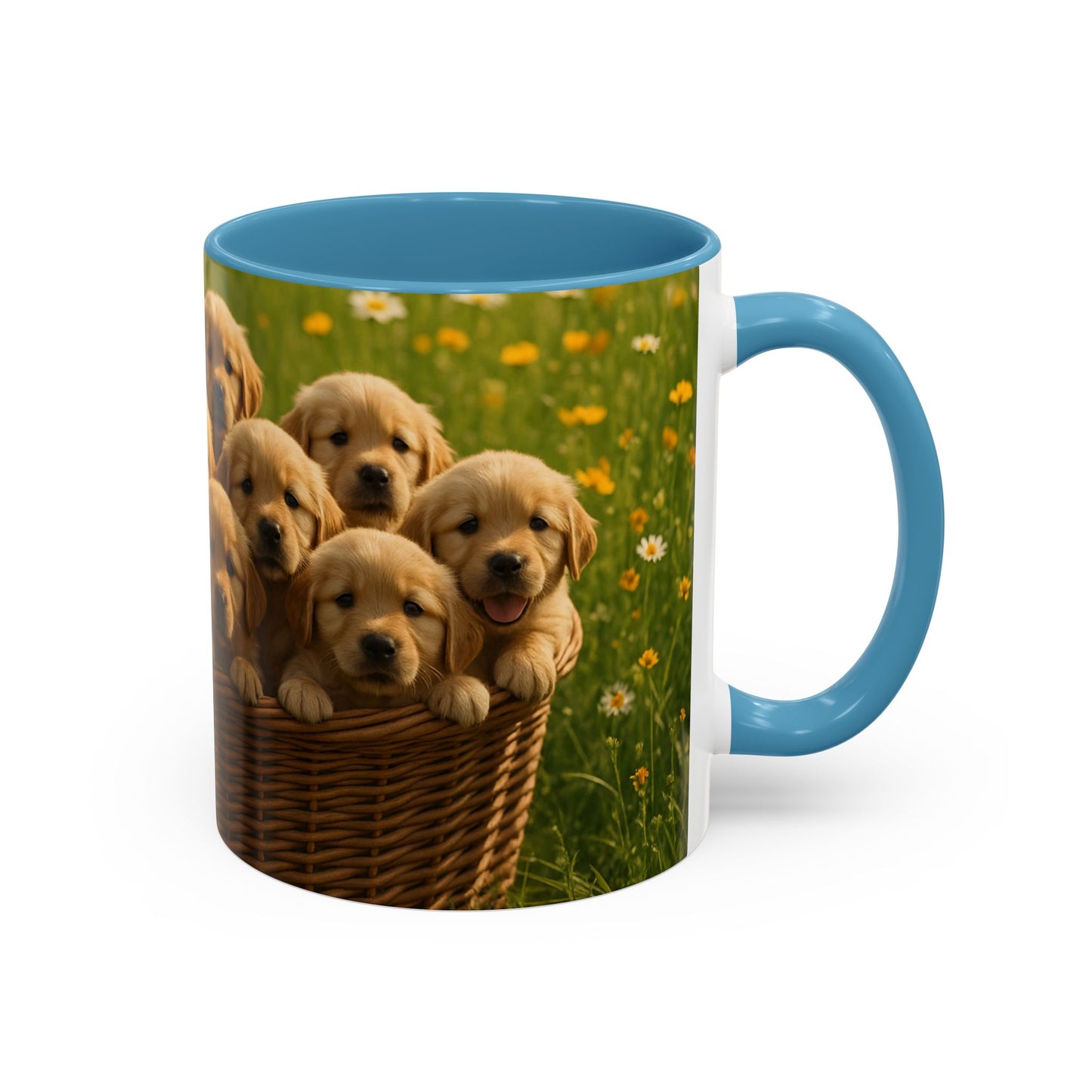Golden Retriever puppies Accent Coffee Mug - Perfect Gift for Dog Lovers