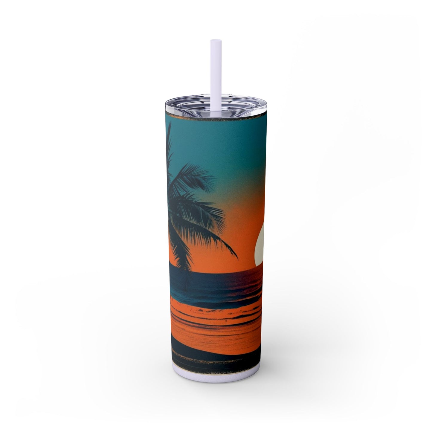 Brilliant Sunrise Skinny Tumbler with Straw, 20oz