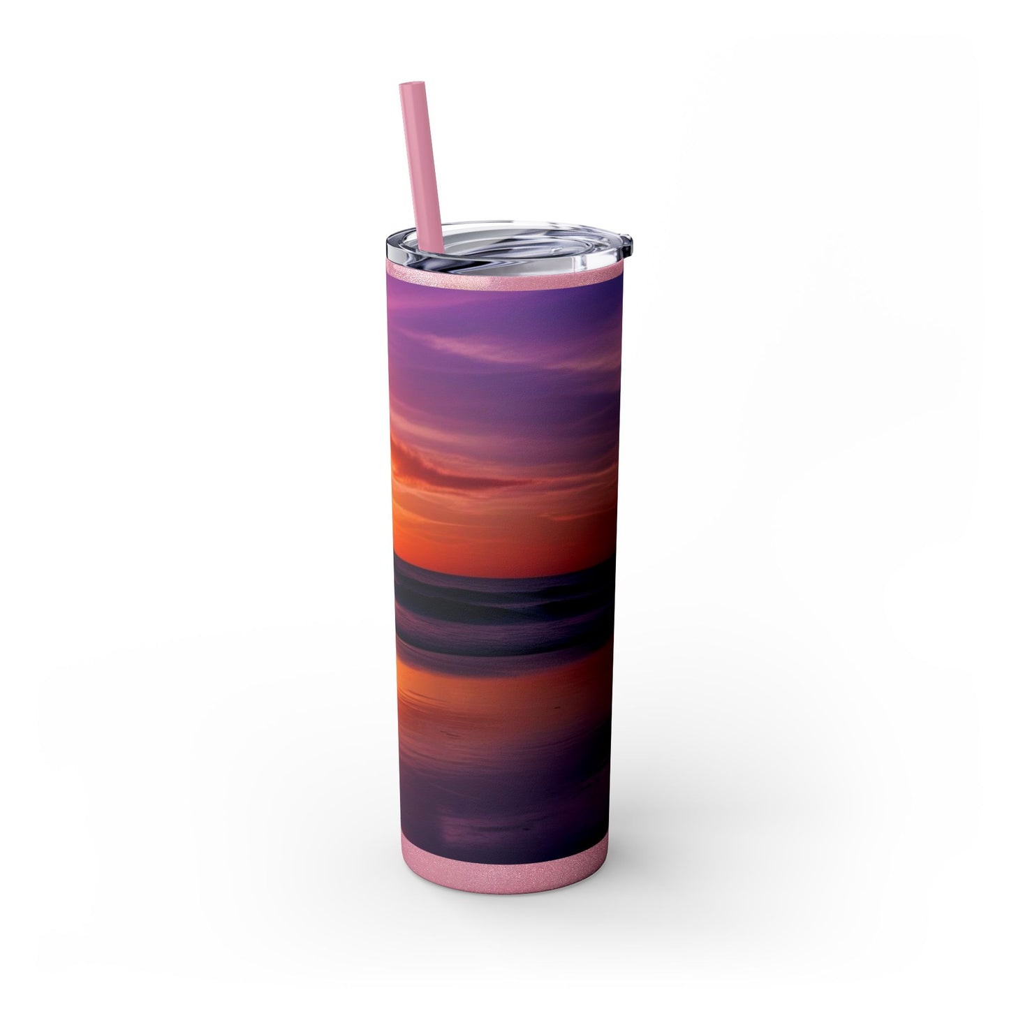 Brilliant Sunrise Skinny Tumbler with Straw, 20oz